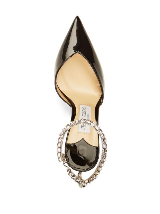 26FW 지미추 힐/펌프스 SAEDA85BOB BLACK CRYSTAL - JIMMY CHOO