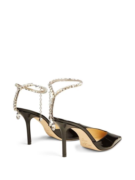 26FW 지미추 힐/펌프스 SAEDA85BOB BLACK CRYSTAL - JIMMY CHOO