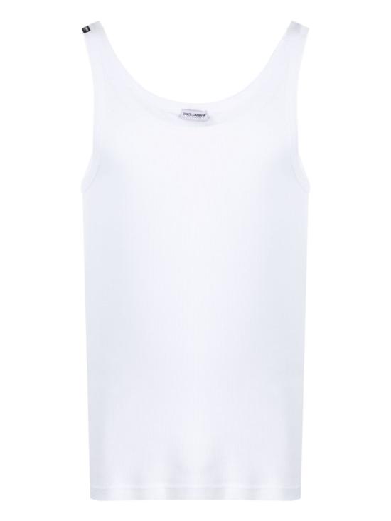  돌체앤가바나 민소매 티셔츠 M8C19J ONN96W0800 WHITE - DOLCE & GABBANA