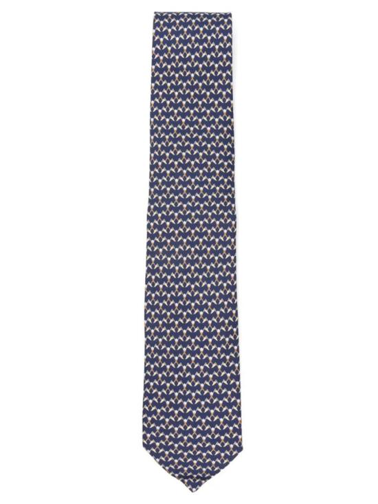 26FW 살바토레 페라가모 넥타이 351452 0794661 BLUE PATTERNED MEDIUM