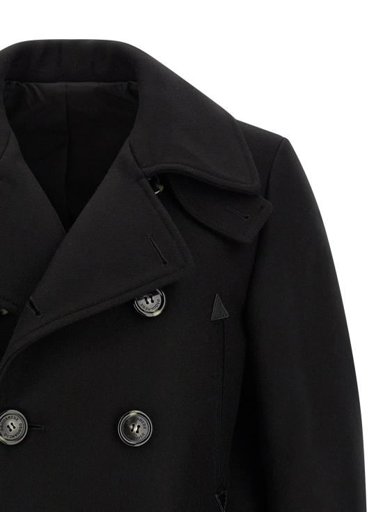 26FW 디스퀘어드2 트렌치 코트 더블 브레스트 코트, 코트 및 , 블랙 - DSQUARED2