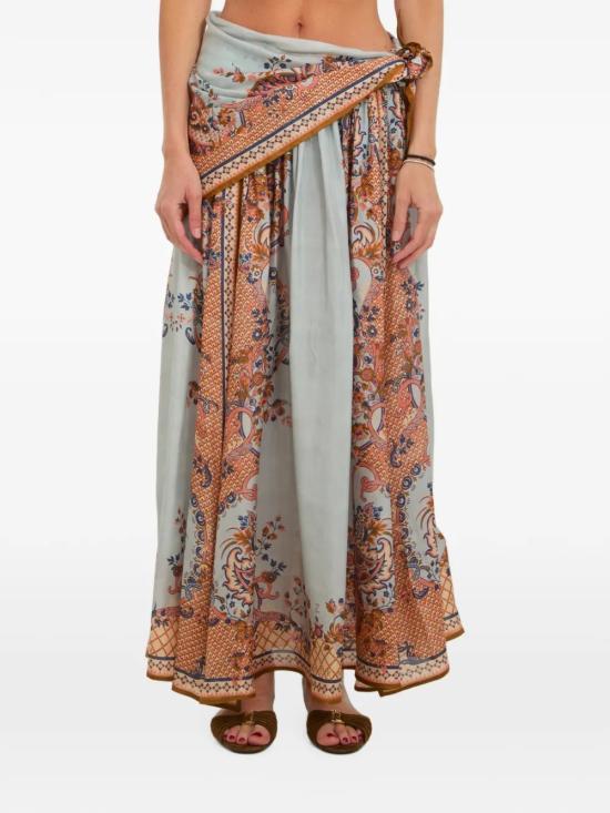26FW 짐머만 스커트 8066SSS261BLUPF Light Blue - ZIMMERMANN