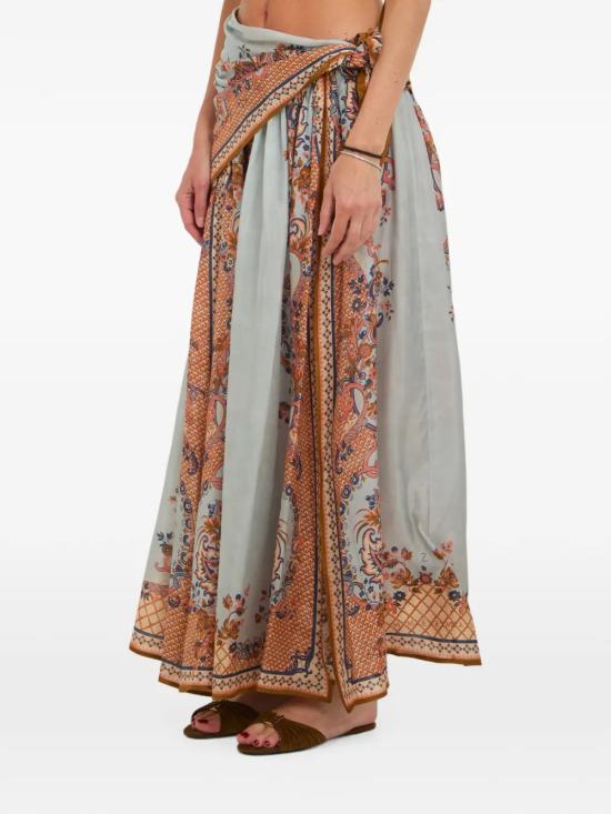 26FW 짐머만 스커트 8066SSS261BLUPF Light Blue - ZIMMERMANN