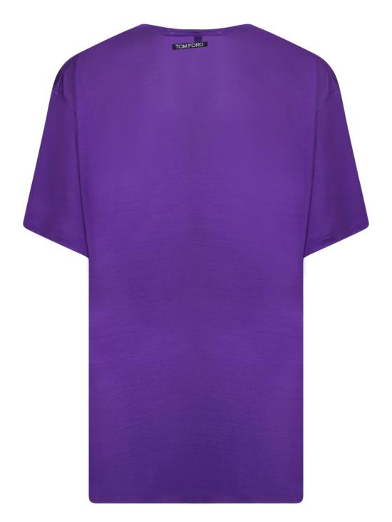  톰포드 반팔 티셔츠 TSJ549 FAX835 GV461 Purple - TOMFORD