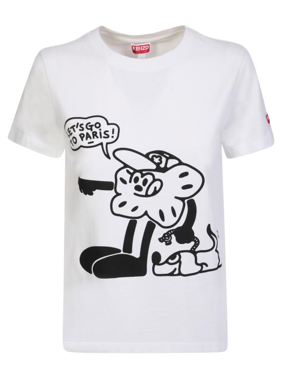  겐조 반팔 티셔츠 FD52TS048 4SG 02 White