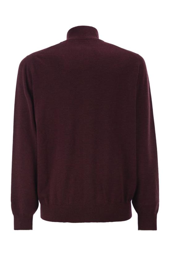  브루넬로 쿠치넬리 캐시미어 하이넥 집업 가디건 M2200106 CNU36 BURGUNDY - BRUNELLO CUCINELLI