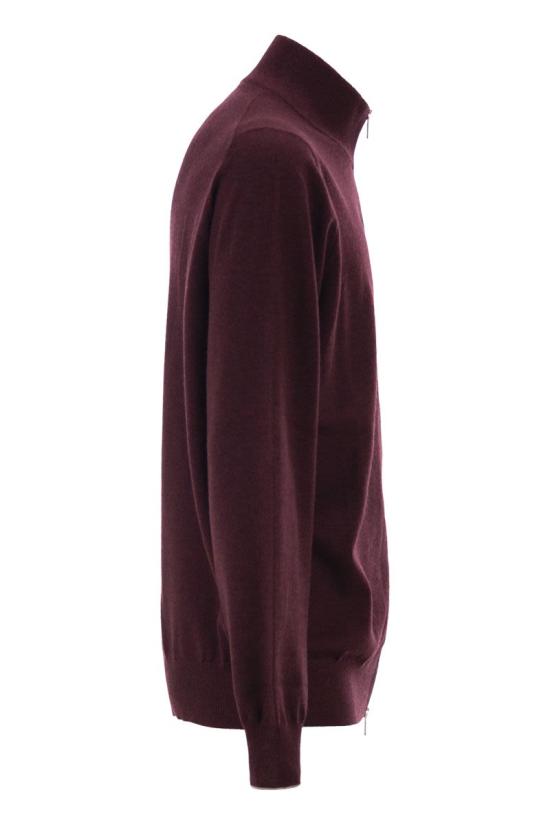  브루넬로 쿠치넬리 캐시미어 하이넥 집업 가디건 M2200106 CNU36 BURGUNDY - BRUNELLO CUCINELLI