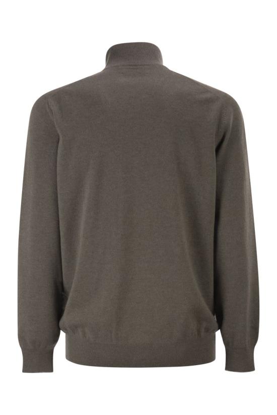  브루넬로 쿠치넬리 캐시미어 집업 니트 M2200124 CKP08 BROWN - BRUNELLO CUCINELLI