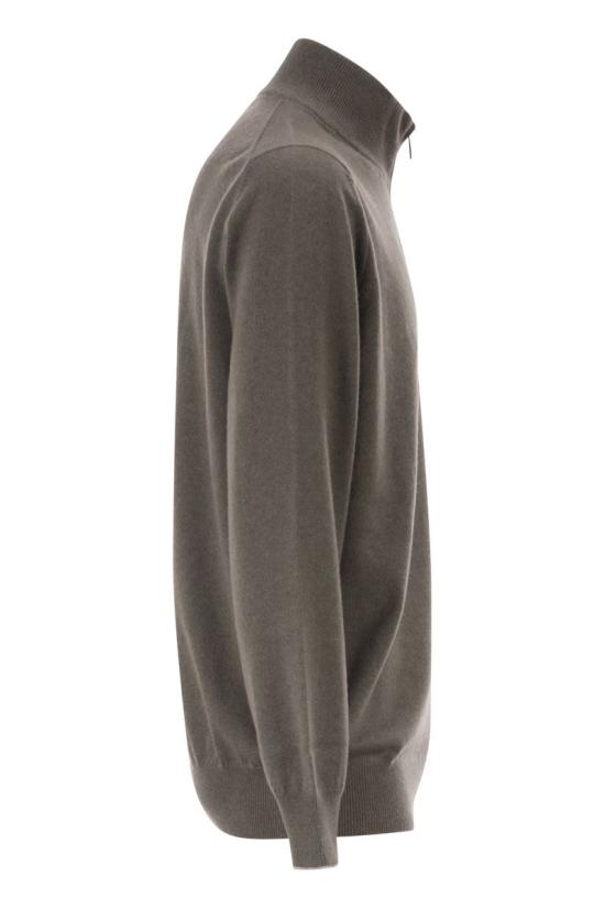  브루넬로 쿠치넬리 캐시미어 집업 니트 M2200124 CKP08 BROWN - BRUNELLO CUCINELLI