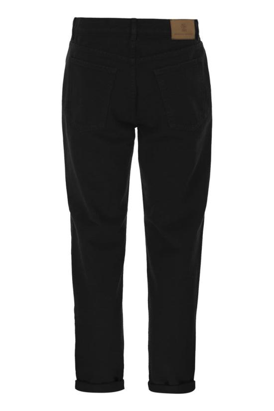 26SS 브루넬로 쿠치넬리 스트레이트 팬츠 M237PO2090 C101 BLACK - BRUNELLO CUCINELLI