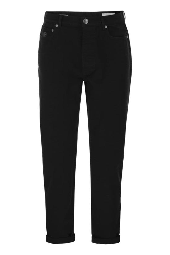 26SS 브루넬로 쿠치넬리 스트레이트 팬츠 M237PO2090 C101 BLACK
