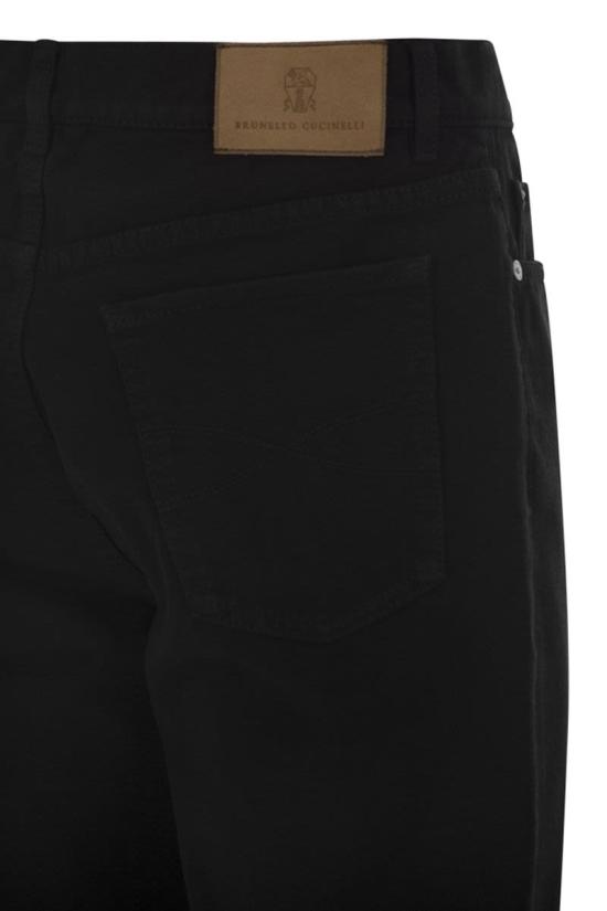 26SS 브루넬로 쿠치넬리 스트레이트 팬츠 M237PO2090 C101 BLACK - BRUNELLO CUCINELLI