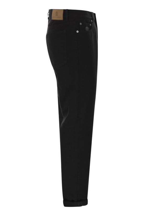 26SS 브루넬로 쿠치넬리 스트레이트 팬츠 M237PO2090 C101 BLACK - BRUNELLO CUCINELLI