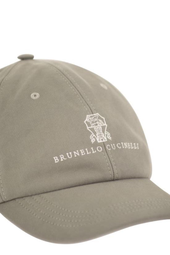  브루넬로 쿠치넬리 로고 자수 베이스볼 캡 M252D9850 CDK24 TURTLEDOVE - BRUNELLO CUCINELLI