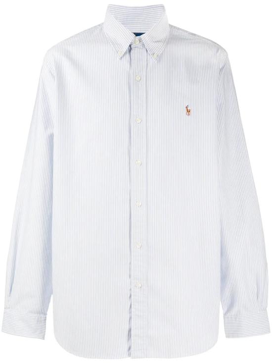 26FW 폴로 랄프로렌 컬러 포니 자수 커스텀 핏 버튼 다운 셔츠 710792041 004 LIGHT BLUE