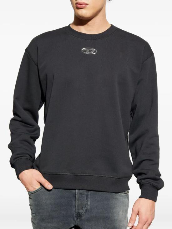 26FW 디젤 S-NORM 스웻셔츠 A204460BKBW 900 BLACK - DIESEL