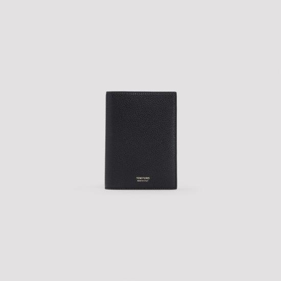 26FW 톰포드 그레인 레더 폴딩 카드 홀더 Y0274LCL158G NAA BLACK - TOMFORD