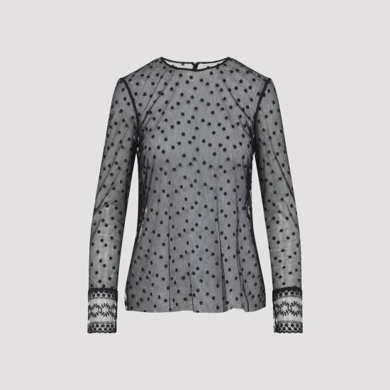26FW 알베르타 페레티 긴팔 티셔츠 A02146620 0555 BLACK - ALBERTA FERRETTI
