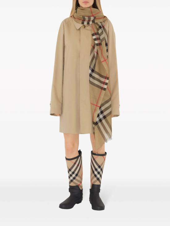 26FW 버버리 체크 울 실크 스카프 8078779 A7026 BEIGE - BURBERRY