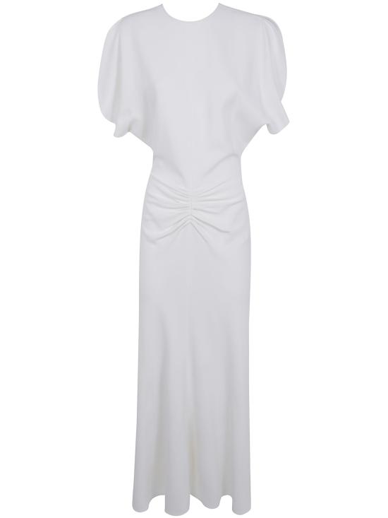 26FW 빅토리아 베컴 미디 원피스 1226WDR005227A IVORY WHITE