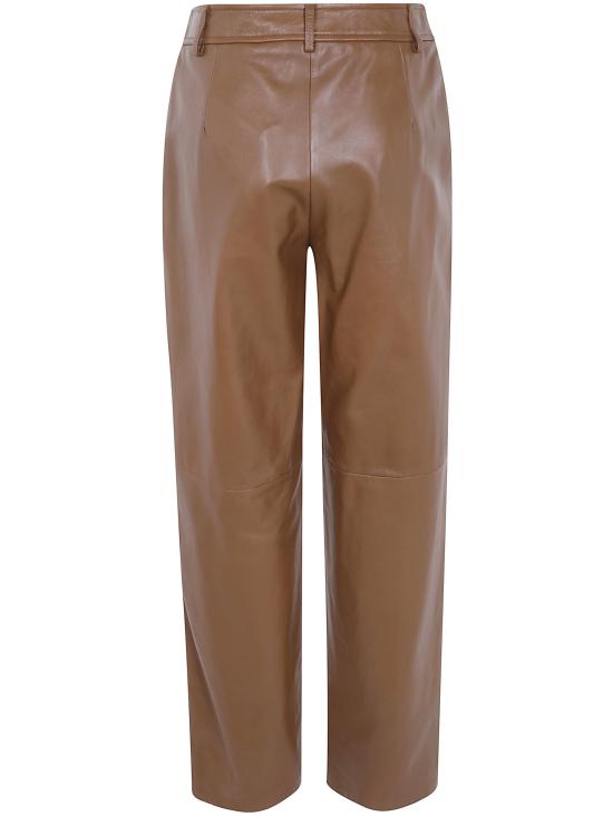 26FW 막스마라 스튜디오 가죽 팬츠 2626436011600 002 BROWN - MAX MARA STUDIO