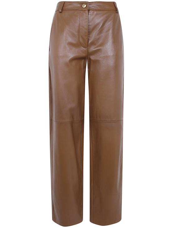26FW 막스마라 스튜디오 가죽 팬츠 2626436011600 002 BROWN