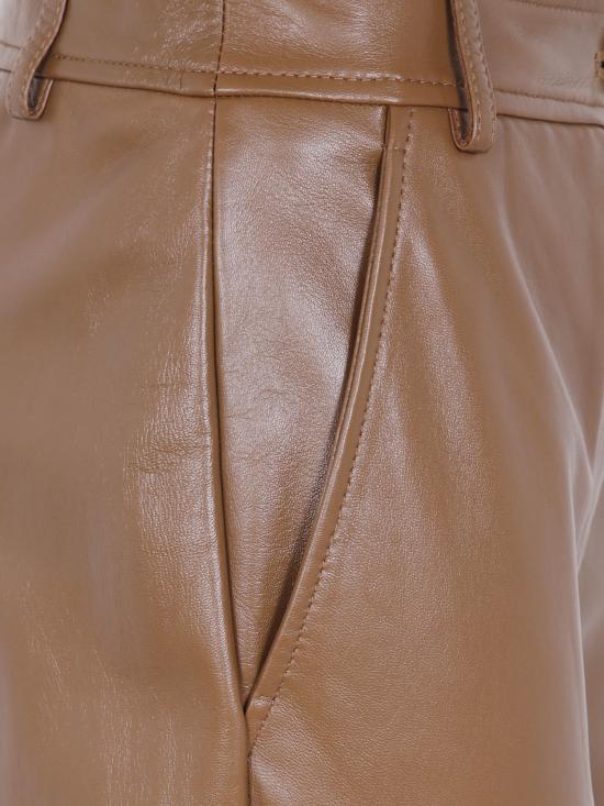 26FW 막스마라 스튜디오 가죽 팬츠 2626436011600 002 BROWN - MAX MARA STUDIO