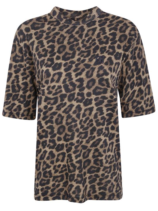 26FW 애니빙 반팔 티셔츠 A0811154MTL59 LEOPARD BROWN