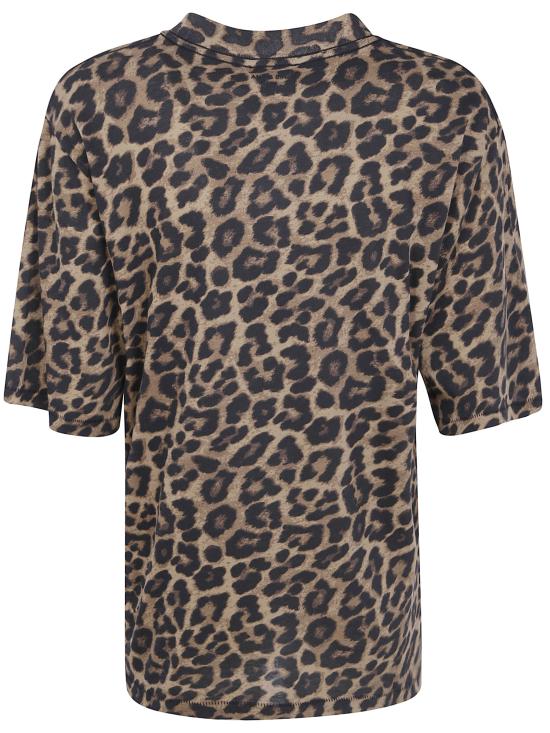 26FW 애니빙 반팔 티셔츠 A0811154MTL59 LEOPARD BROWN - ANINE BING