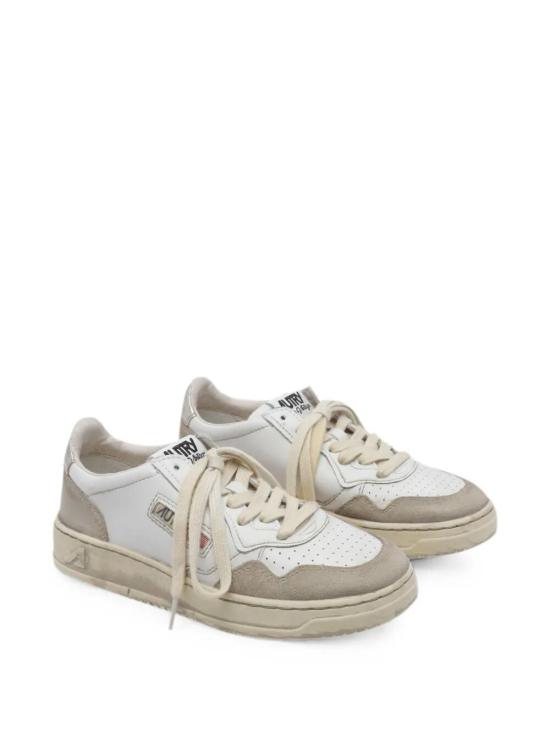 26FW 오트리 슈퍼 빈티지 메달리스트 로우 레더 스니커즈 AVLWLS75 LEAT WHITE - AUTRY