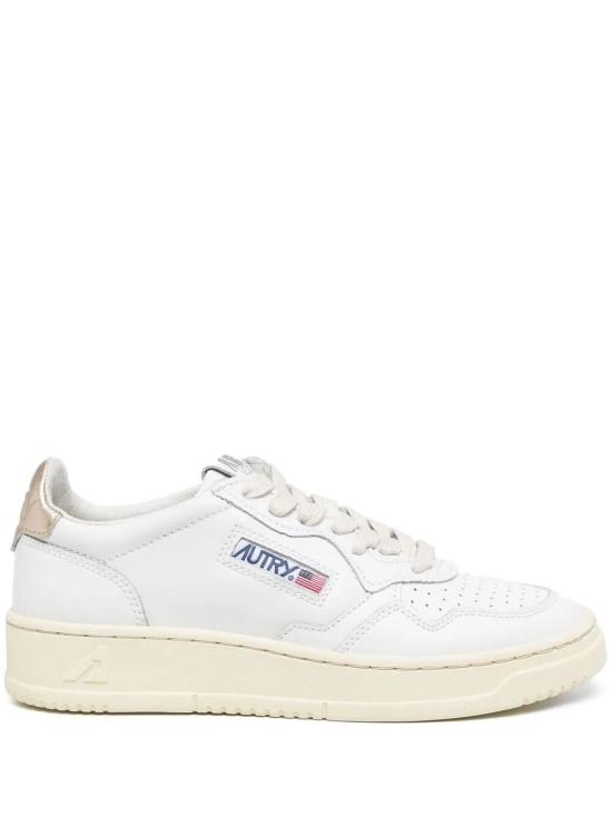 26FW 오트리 메달리스트 로우 레더 스니커즈 AULWLL06099 LEAT WHITE
