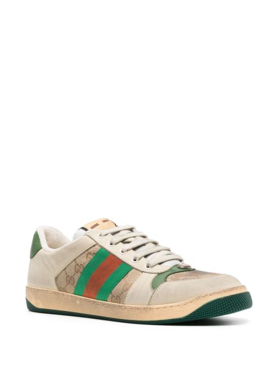 26FW 구찌 스크리너 GG 캔버스 디스트레스드 스니커즈 546551 9Y9209666 BEIGE - GUCCI