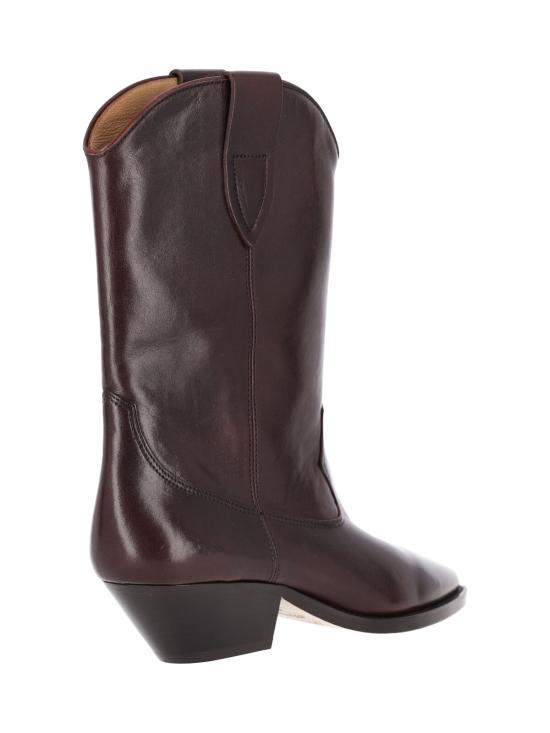 26FW 이자벨마랑 두에르토 텍스쳐드 레더 힐 웨스턴 부츠 BO0003FA D3A33S 50MY BROWN - ISABEL MARANT