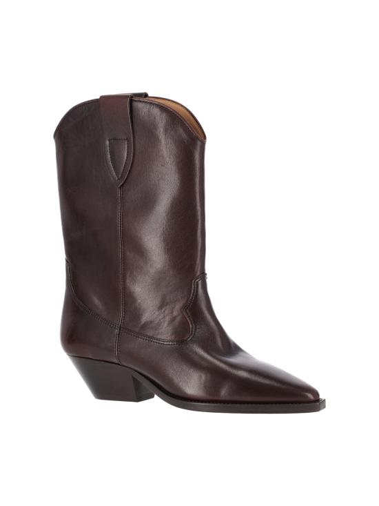 26FW 이자벨마랑 두에르토 텍스쳐드 레더 힐 웨스턴 부츠 BO0003FA D3A33S 50MY BROWN - ISABEL MARANT