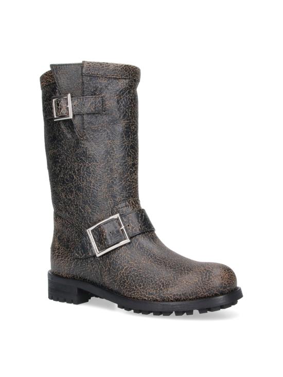 26FW 지미추 부츠 BIKER MID CTH BLACK TOFFEE - JIMMY CHOO