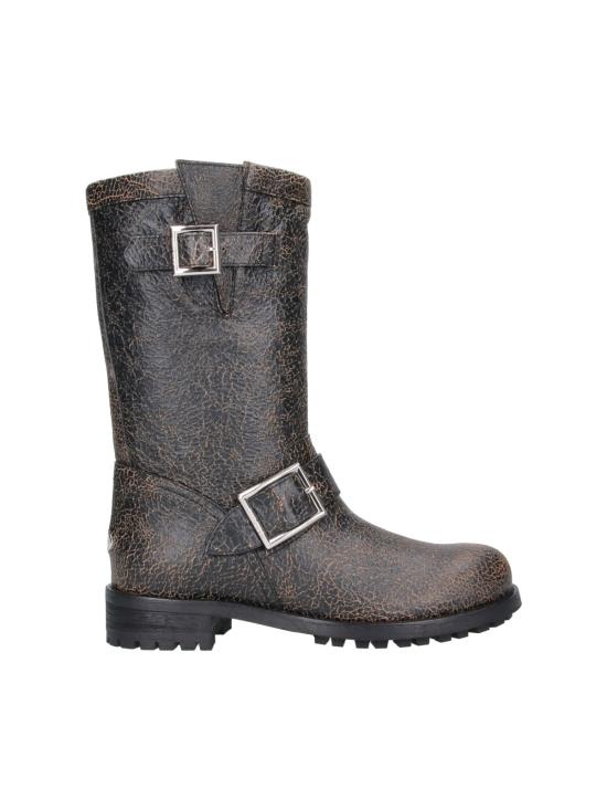 26FW 지미추 부츠 BIKER MID CTH BLACK TOFFEE