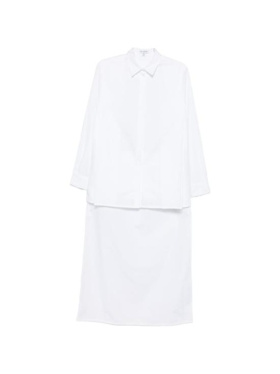 26FW 알라이아 셔츠 AA9C1013T611D 000 WHITE
