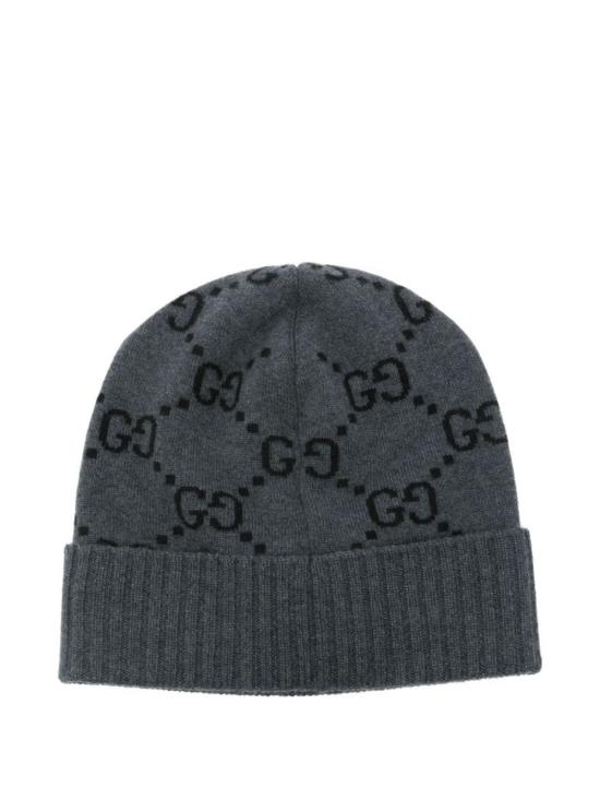 26FW 구찌 GG 캐시미어 자카드 비니 811392 4GABX1260 GREY - GUCCI