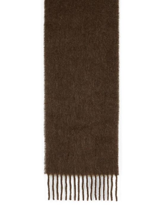 26FW 마르니 터콰이즈 알파카 스카프 SCMC0059Y0 UTW918 00M29 Brown - MARNI