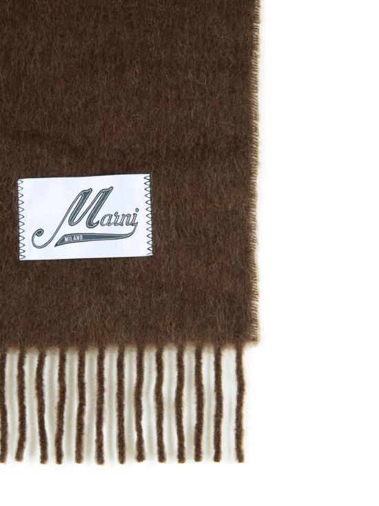 26FW 마르니 터콰이즈 알파카 스카프 SCMC0059Y0 UTW918 00M29 Brown - MARNI