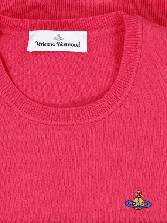 26FW 비비안웨스트우드 베아 니트 반소매 스웨터 1803002Q Y001V G406 PINK - VIVIENNE WESTWOOD