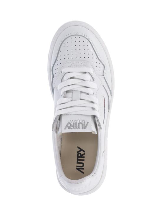 26FW 오트리 메달리스트 로우 레더 스니커즈 AULW ML08 WHITE - AUTRY