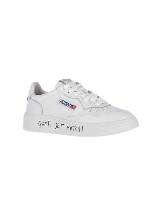 26FW 오트리 메달리스트 로우 레더 스니커즈 AULW ML08 WHITE - AUTRY