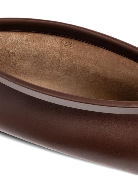 26FW 알라이아 르 클릭 이스트 웨스트 레더 미디움백 AA1S01430CA332 743 BROWN - ALAIA