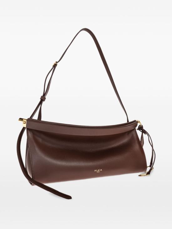 26FW 알라이아 르 클릭 이스트 웨스트 레더 미디움백 AA1S01430CA332 743 BROWN - ALAIA
