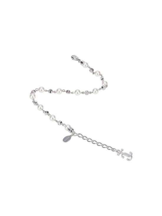 26FW 지미추 팔찌 PEARL CRYSTAL ANKLET XYY SILVER WHITE CRYSTAL Silver - JIMMY CHOO