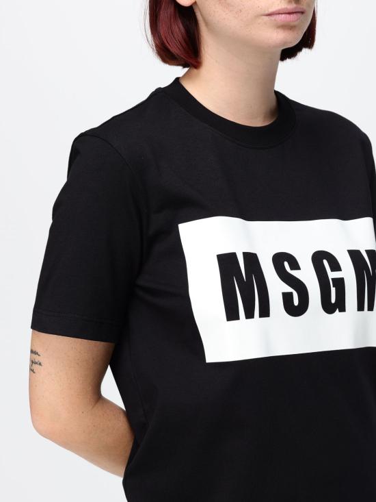 26SS 엠에스지엠 박스 로고 반팔 티셔츠 2000MDM520200002 99 Black - MSGM