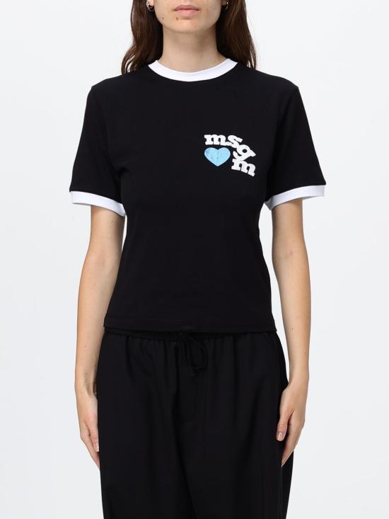 26SS 엠에스지엠 반팔 티셔츠 4042MDM88267002 Black