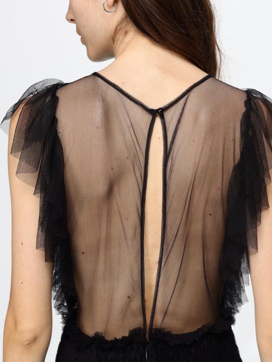 26SS 엘리자베타프랜치 롱 원피스 AR80J62E2 110 Black - ELISABETTA FRANCHI