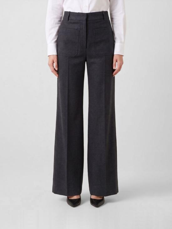 26FW 빅토리아 베컴 스트레이트 팬츠 1226WTR005115T 9891 Charcoal